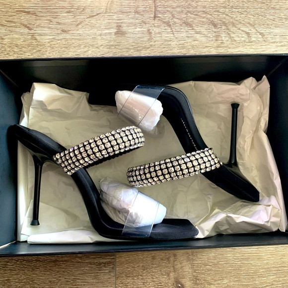 Alexander Wang Rhinestone/Clear beautiful heels Size 8 In Good Condition - Picture 1 of 9